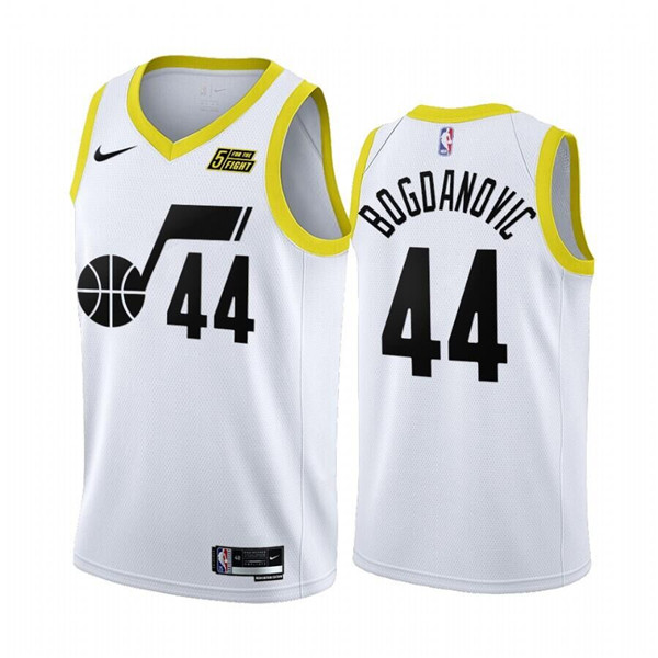 Men's Utah Jazz #44 Bojan Bogdanovic 2022/23 White Association Edition Stitched Basketball Jersey